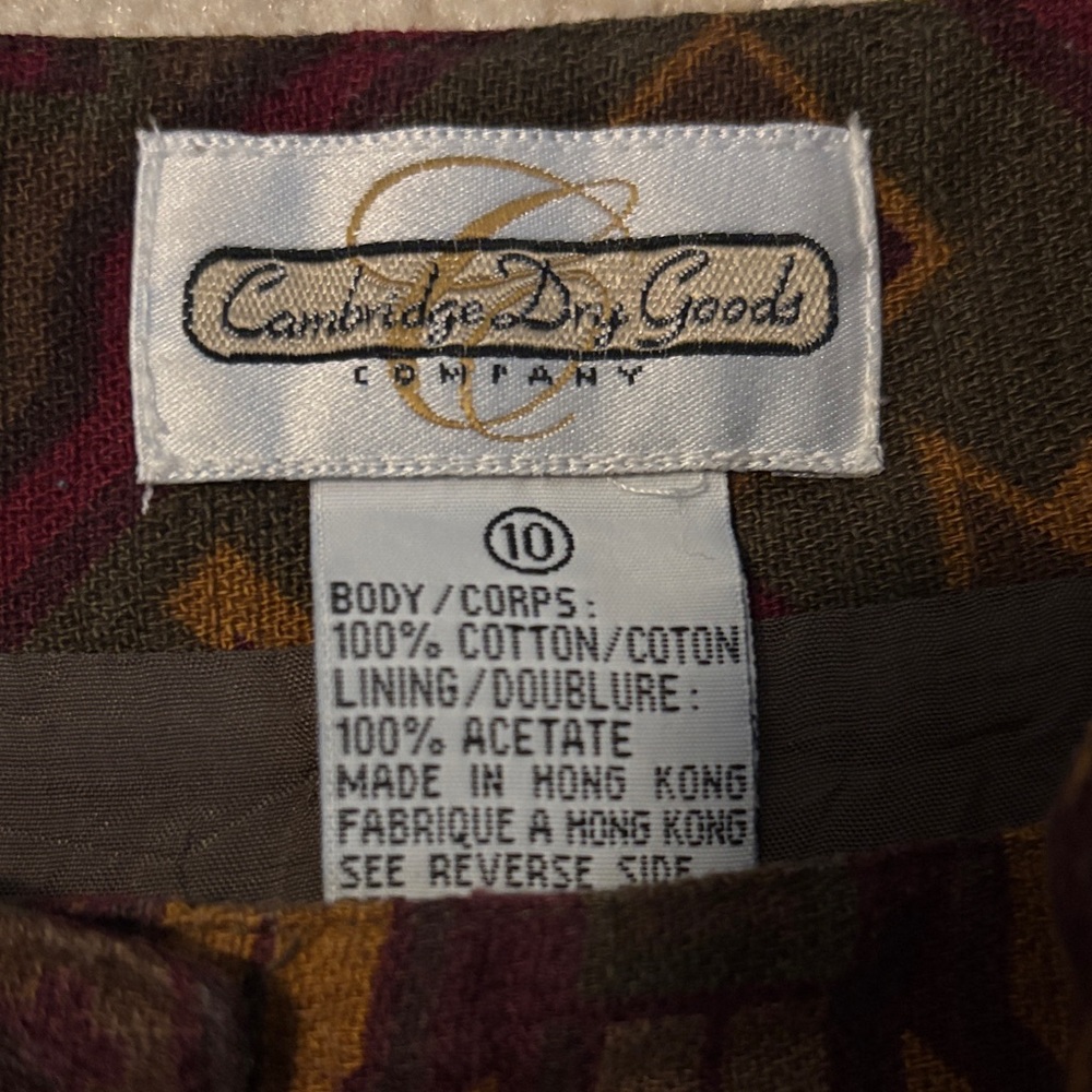 Vintage Patterned Button-Front Skirt - image 2